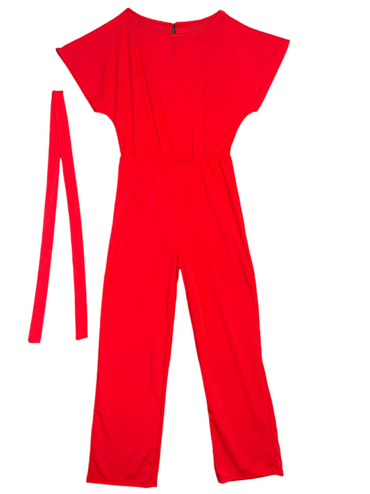 Ruby Bright Red One-piece Jumper Overall Bodysuit